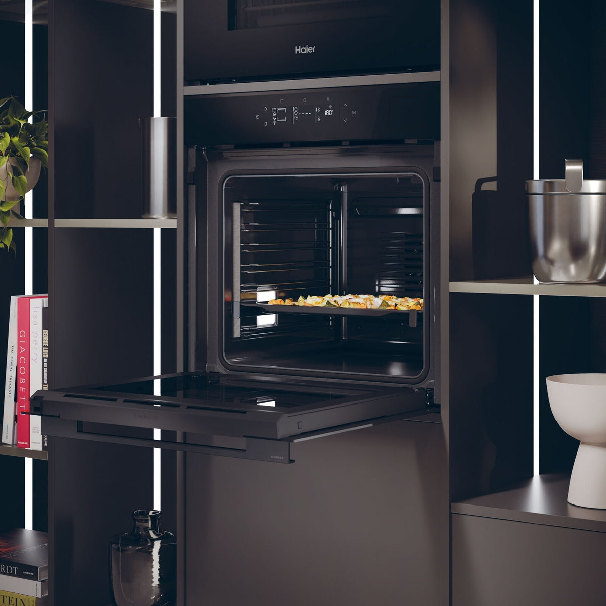 Haier H6 ID46G3SHTB Integrert stekeovn Svart