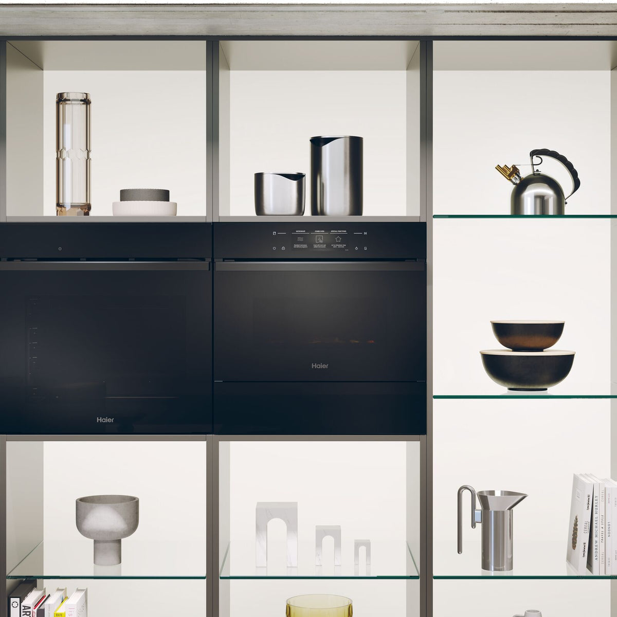 Haier H4 MWID49G6NQB yhdistelmäuuni musta