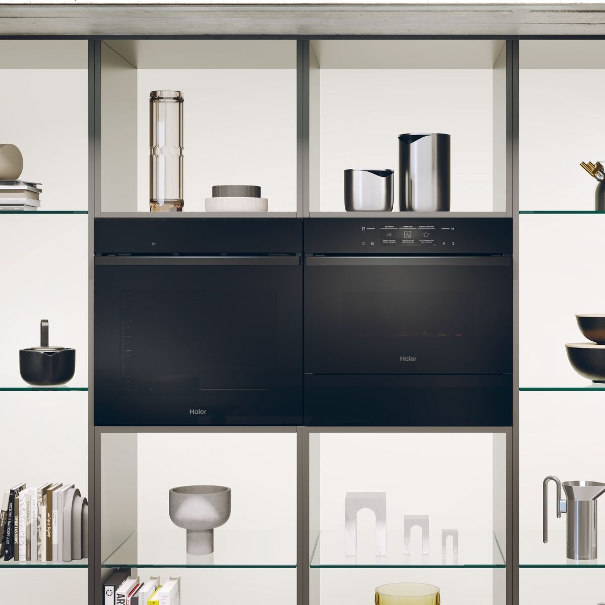 Haier H4 MWID69P6NQB kombiovn Svart