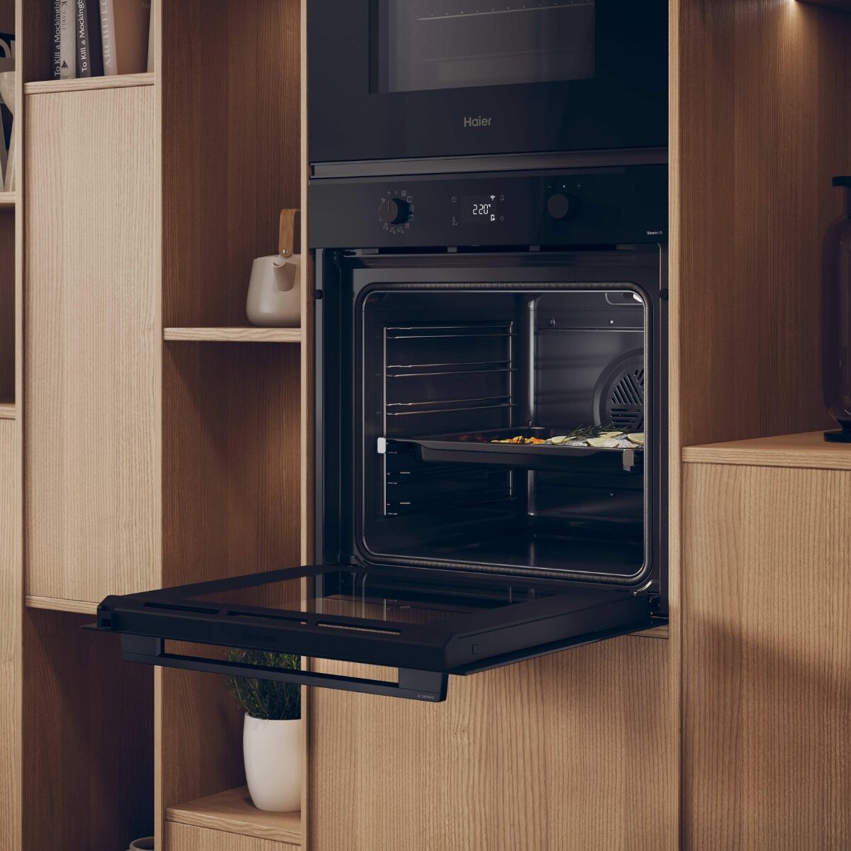 Haier H6 ID2P5B5EYTB Inbyggnadsugn Svart