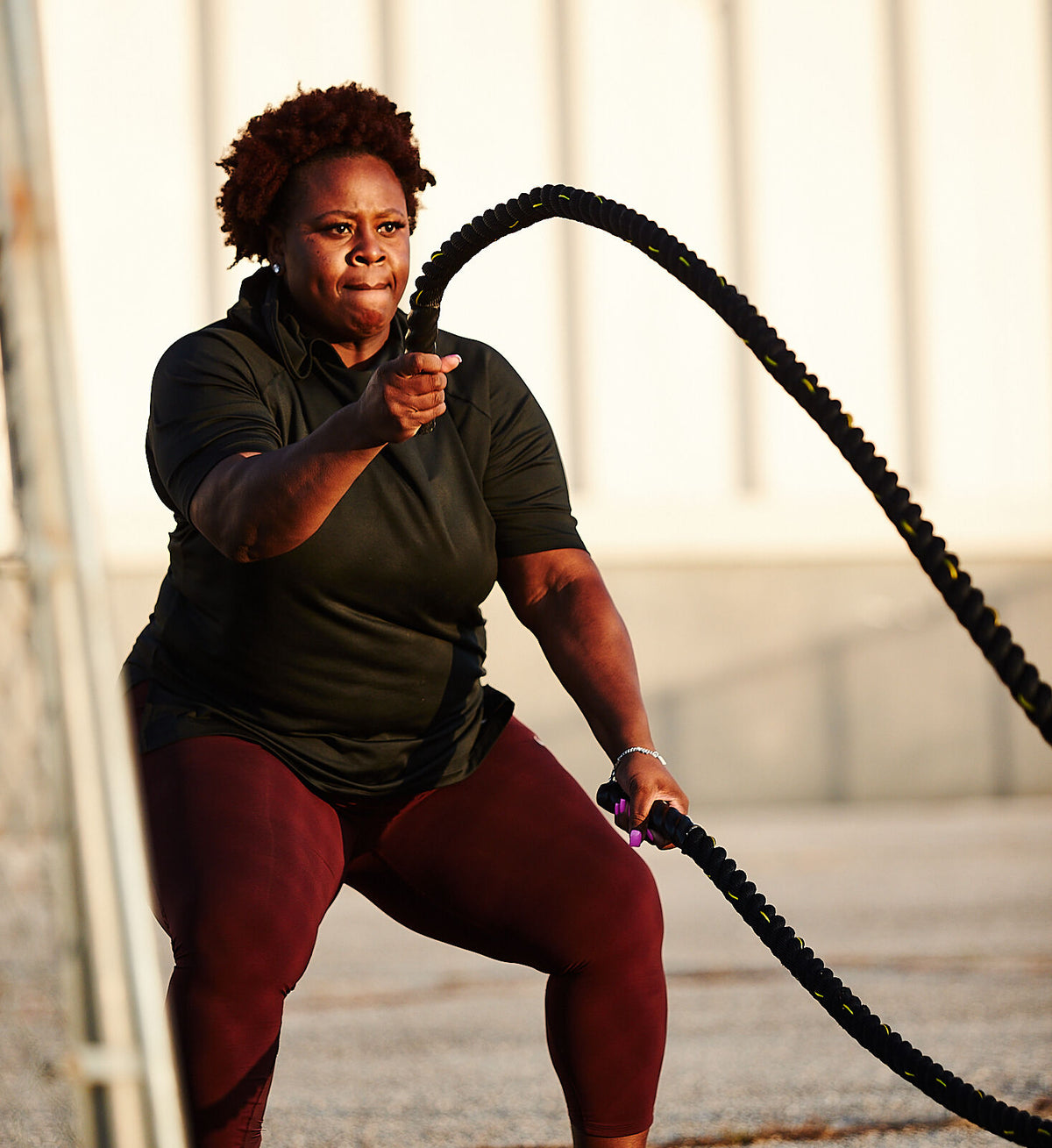 TRX kort, 8 kg Battle rope Black
