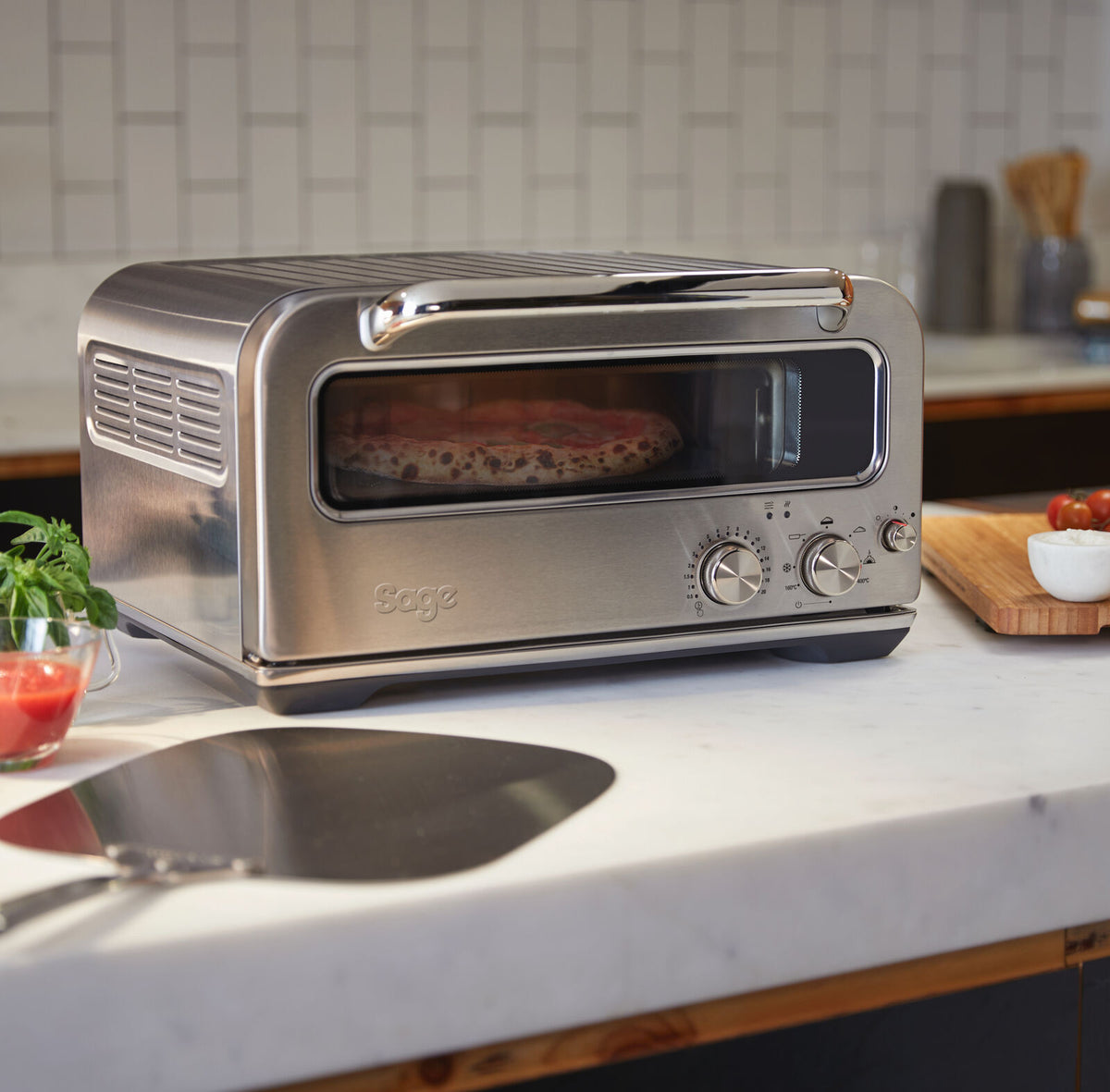 Sage SPZ820BSS Pizzaiolo Ugn Kompaktugn Borstat stål