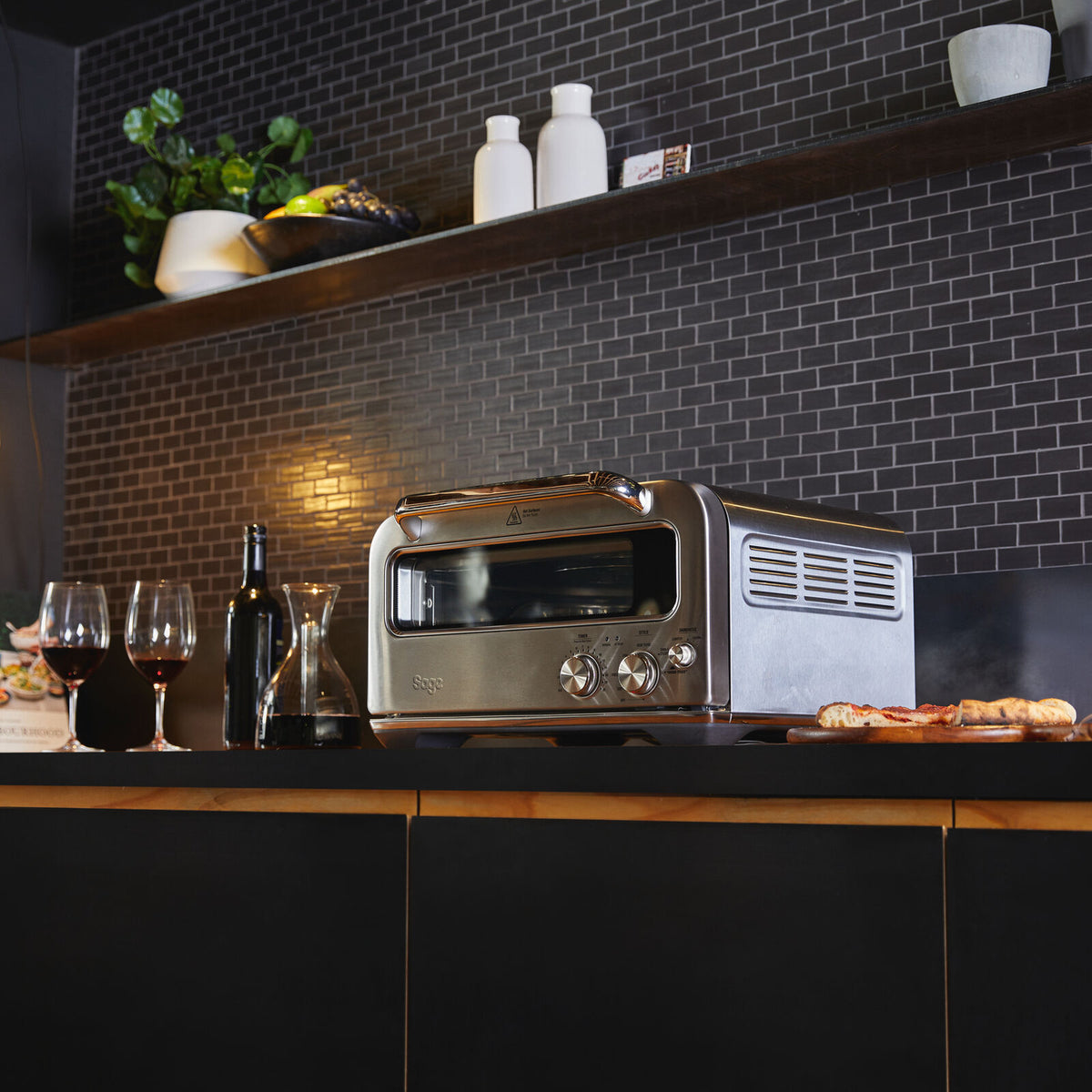 Sage SPZ820BSS Pizzaiolo Ugn Kompaktugn Borstat stål