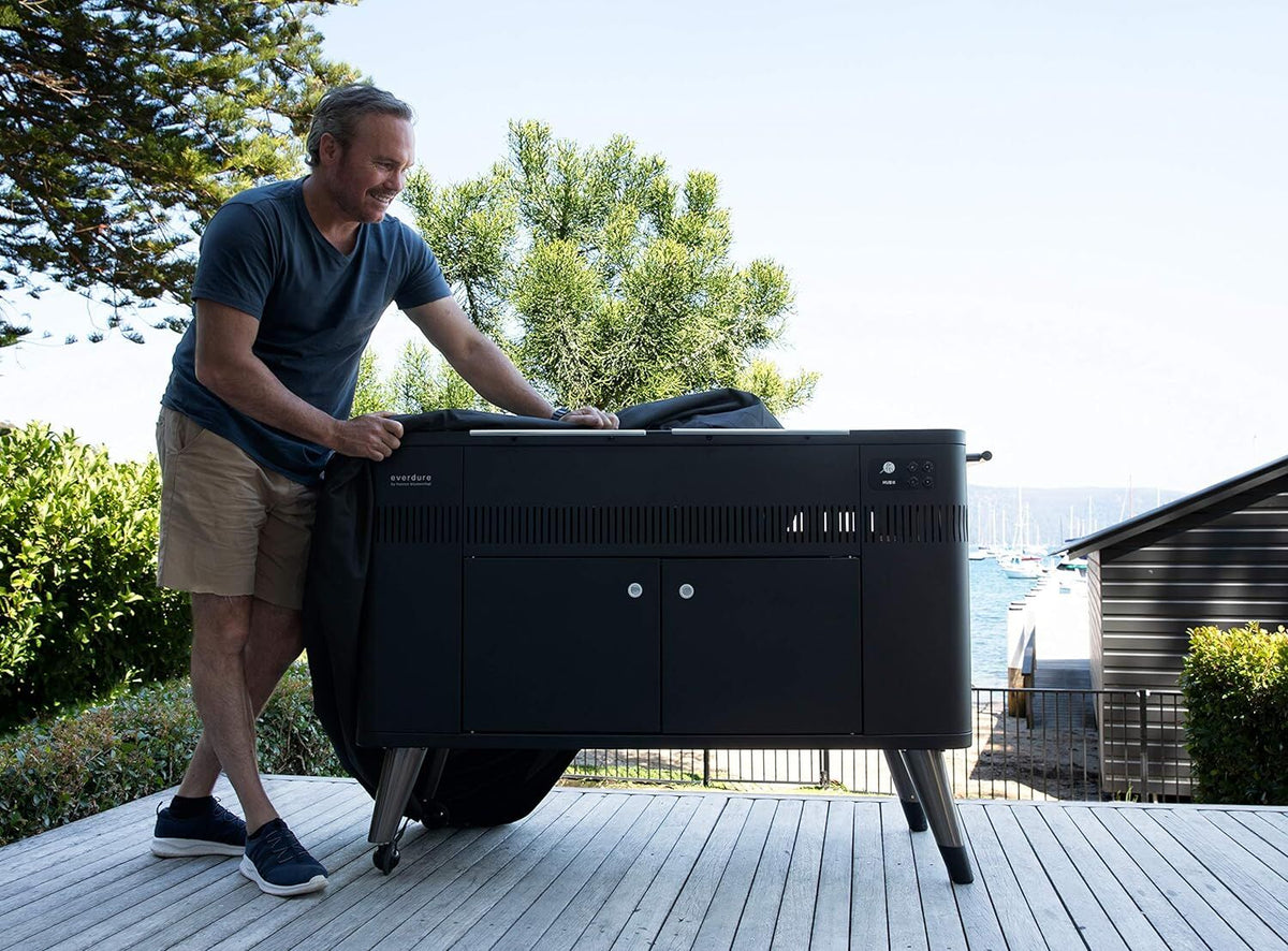 Everdure Hub -grillin pitkä suojapeite, musta