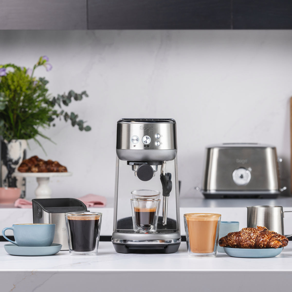 Sage SES450BSS Espressomaskin Borstat stål