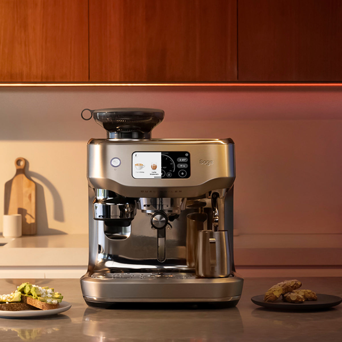 Sage SES995BSS Oracle Dobbelkjel Espresso­maskin Børstet Rustfritt Stål