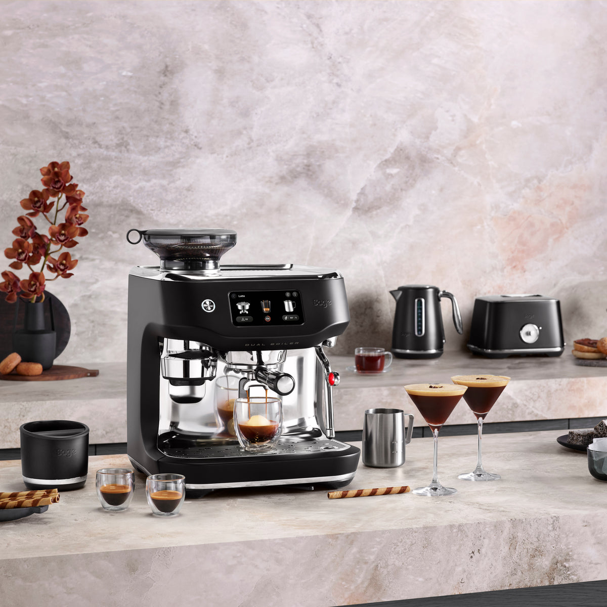 Sage SES995BTR Oracle Dual Boiler Espressomaskin Svart Tryffel
