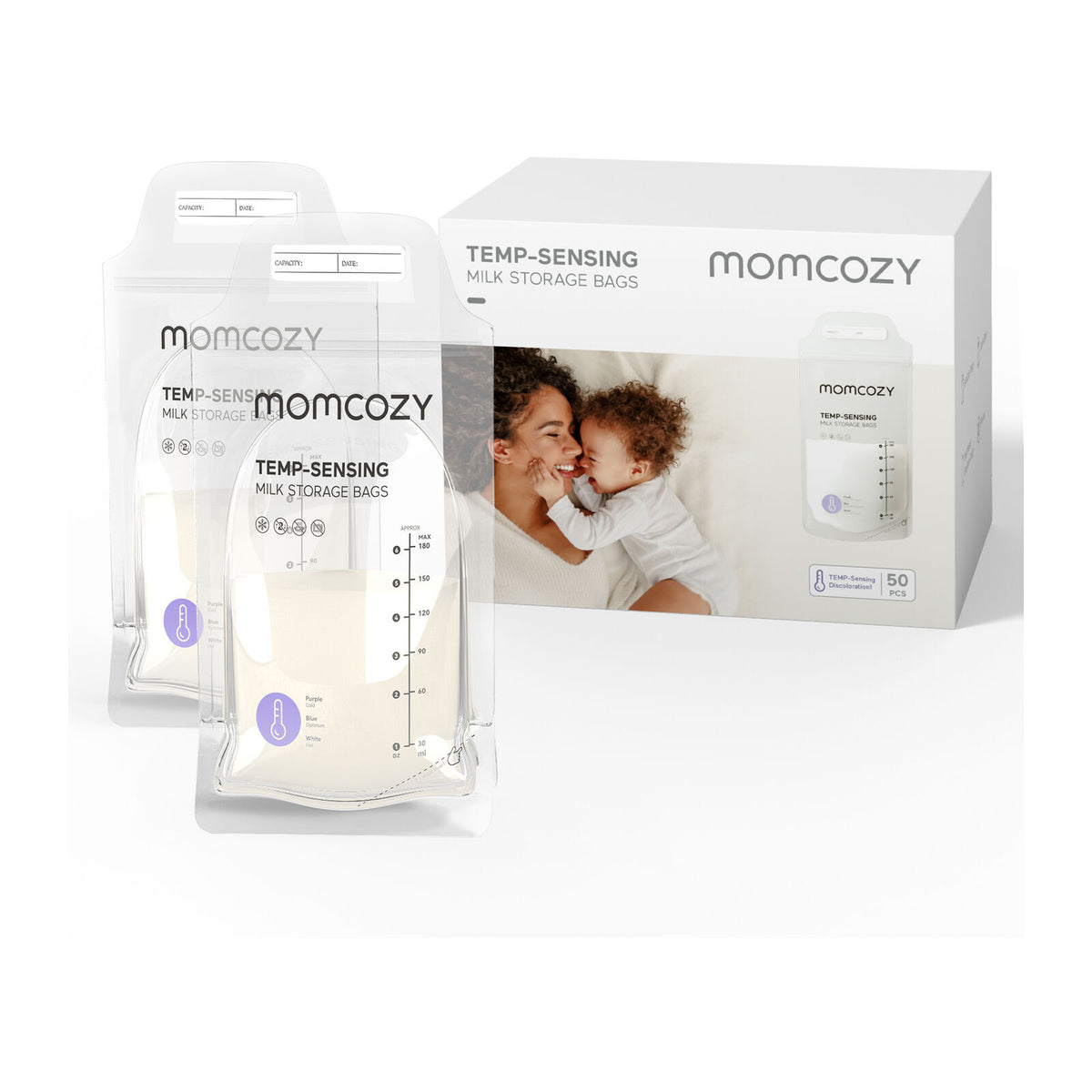 Momcozy 50 st Engångspåsar för Bröstmjölk