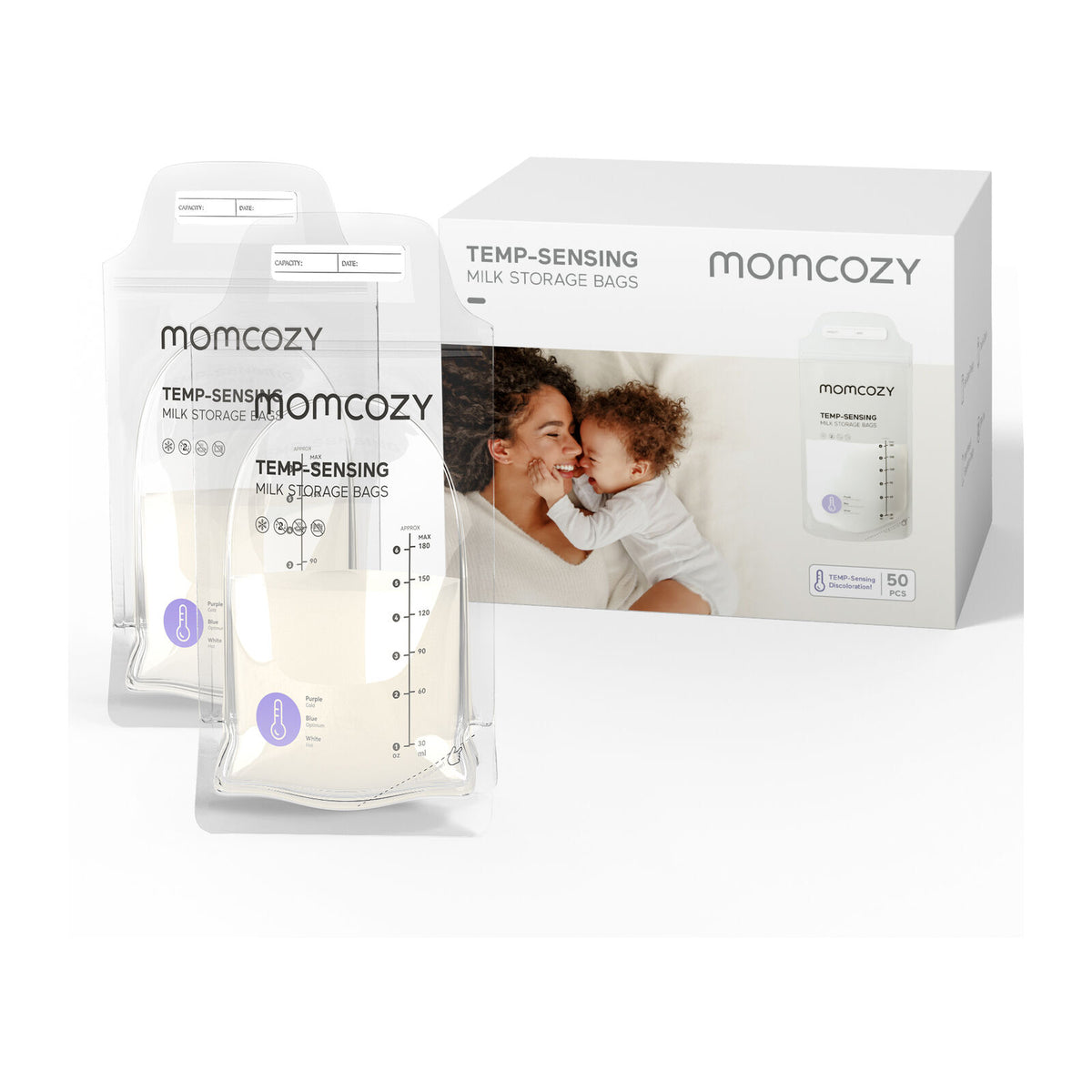 Momcozy 50 st Engångspåsar för Bröstmjölk