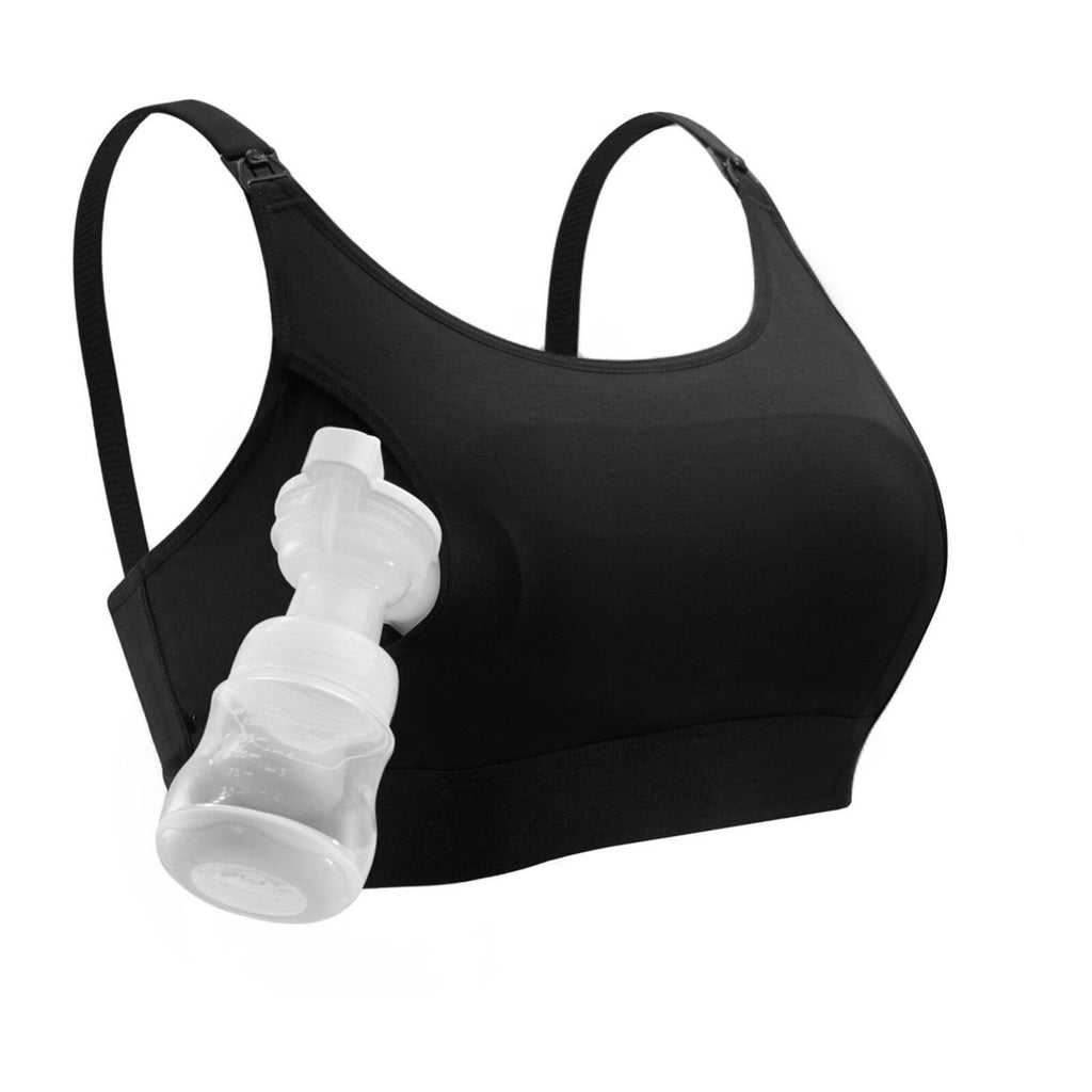 Momcozy YN08 XL Kädet vapaana -pumppausrintaliivit, musta