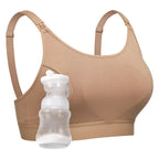Momcozy YN08 XL Hands-Free Pumping Bra Natural