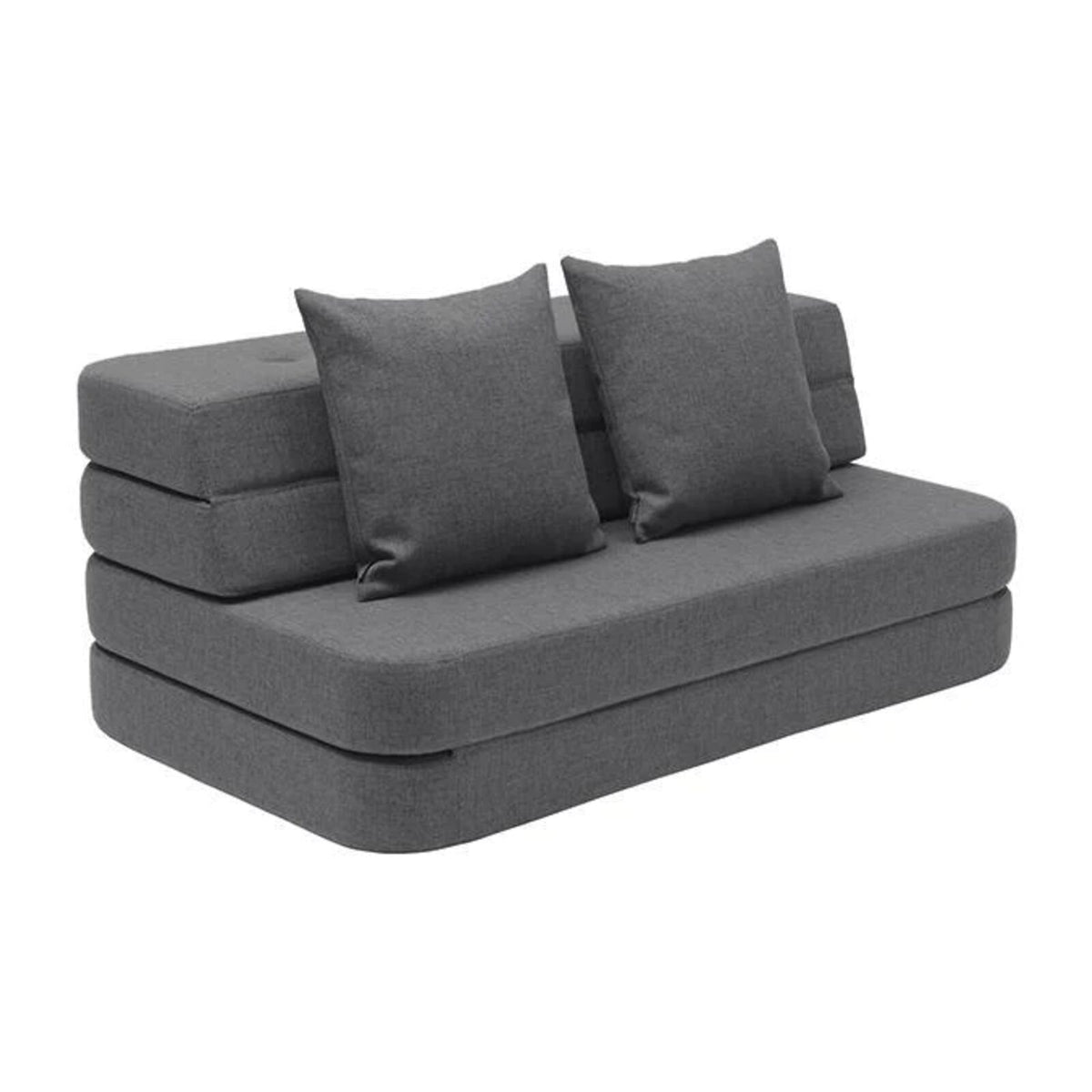 By KlipKlap KK 3 Fold Sofa XL Soft 140 cm Blågrå med Grå