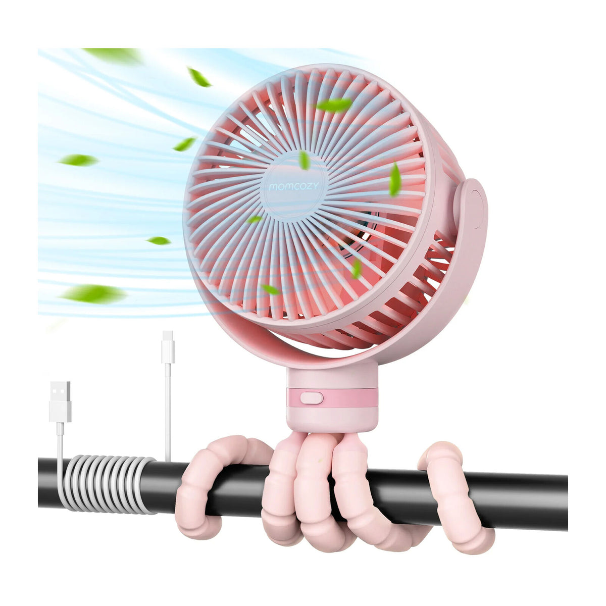 Momcozy Bärbar Fläkt Rosa