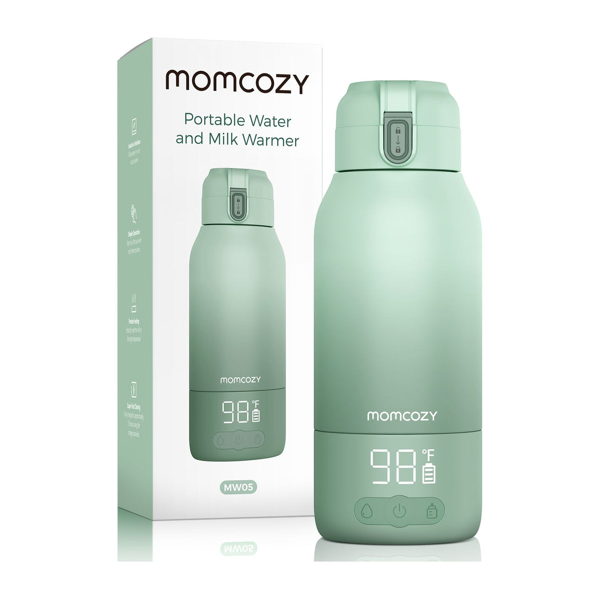 Momcozy Kannettava Äidinmaidon ja Veden Lämmitin Matkalle Pullojen Lämmitin