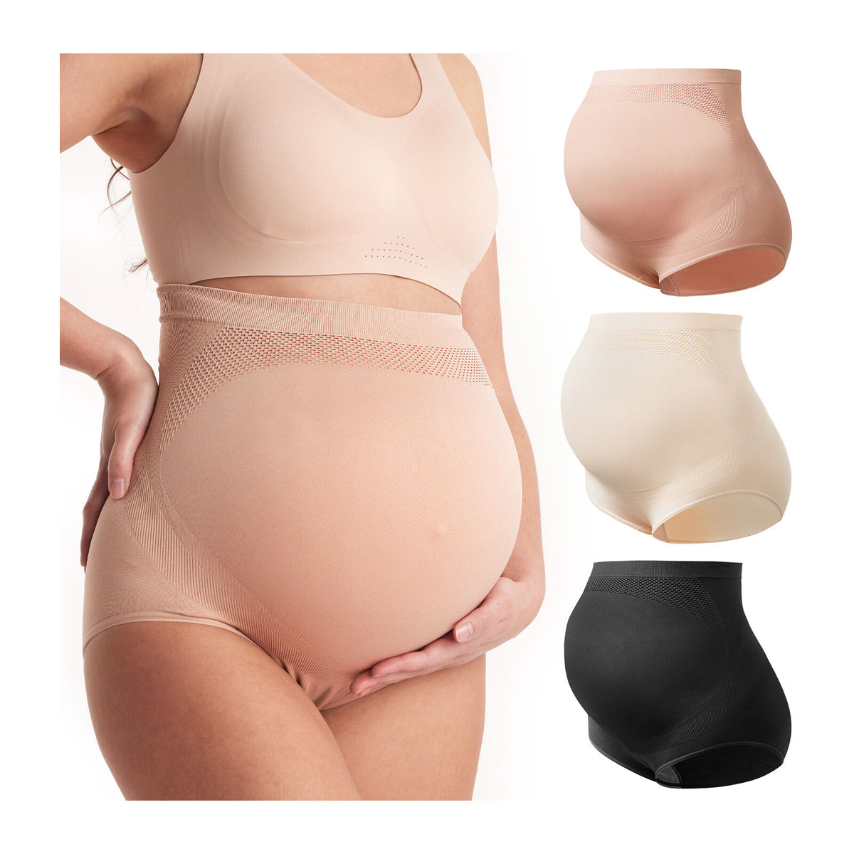 Momcozy PU003 Äitiys korkeavyötäröiset alushousut XL Äitiys alushousut Monipakkaus
