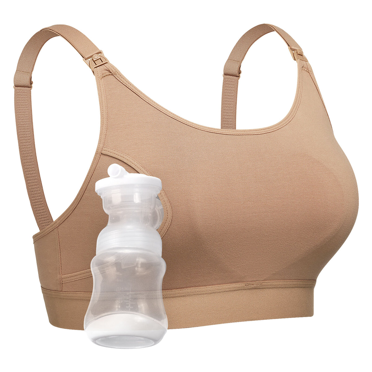 Momcozy YN08 2XL Kädet vapaana -pumppausrintaliivit Natural