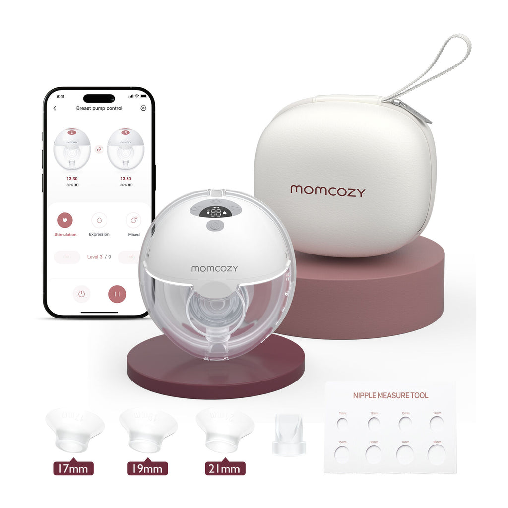 Momcozy M5 Smart Enkelpakke Bærbar Brystpumpe Grå