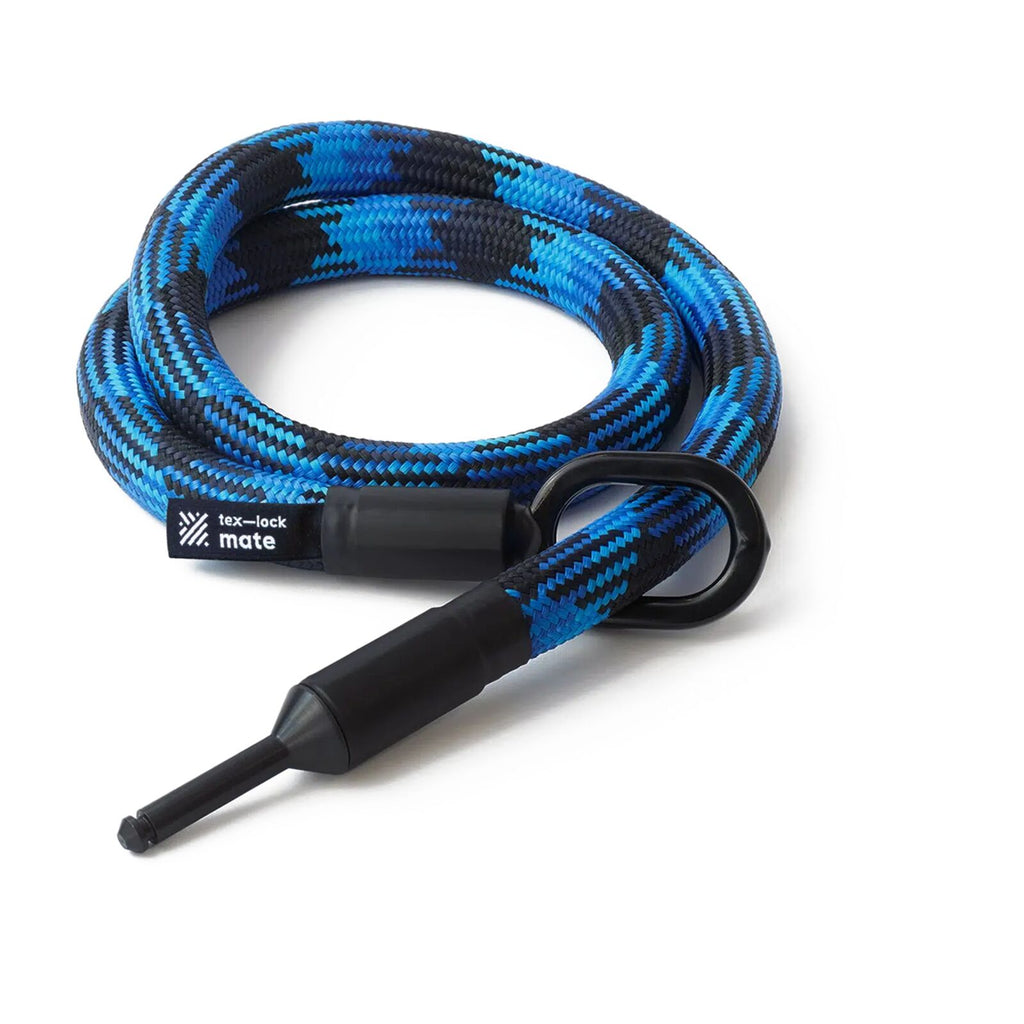 Texlock Mate, størrelse M (120 cm) cykellås blå