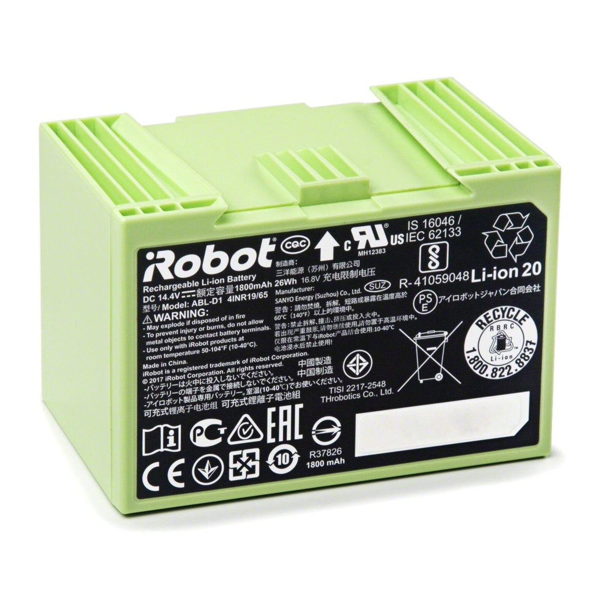 iRobot Roomba 1850mAh lithiumbatteri til e- og i-serien Grøn