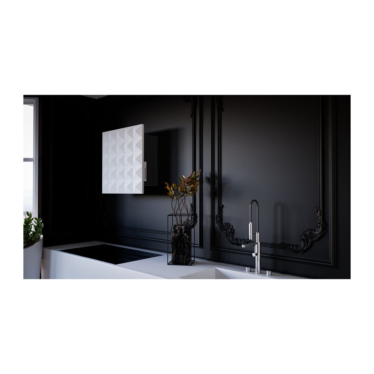 Witt Mosaik Vegghengt ventilator Hvit