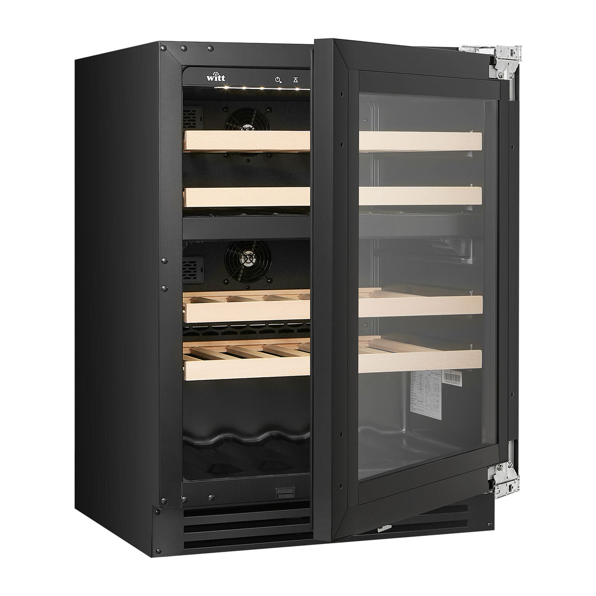 Witt WU6082H-2P39 Unterbau-Weinschrank Schwarz