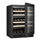 Witt WU6082T2-2B39 Undercounter Wine Black
