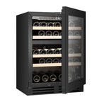Witt WU6082T2-2B39 Undercounter Wine Black