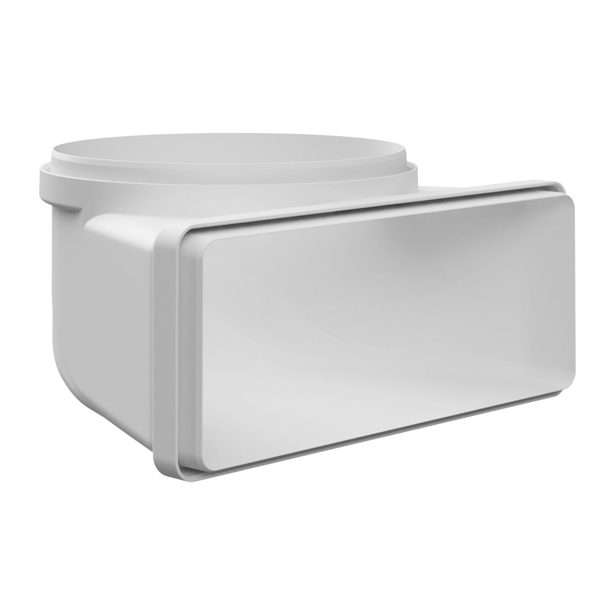 Witt IT002 Vertikal böj till rund, 220x90mm Vit