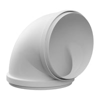 Witt IT201 Rund bøjning 90°, Ø150mm - Hvid