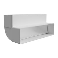 Witt IT004 90° Vertikal bøjning, 220x55mm - Hvid