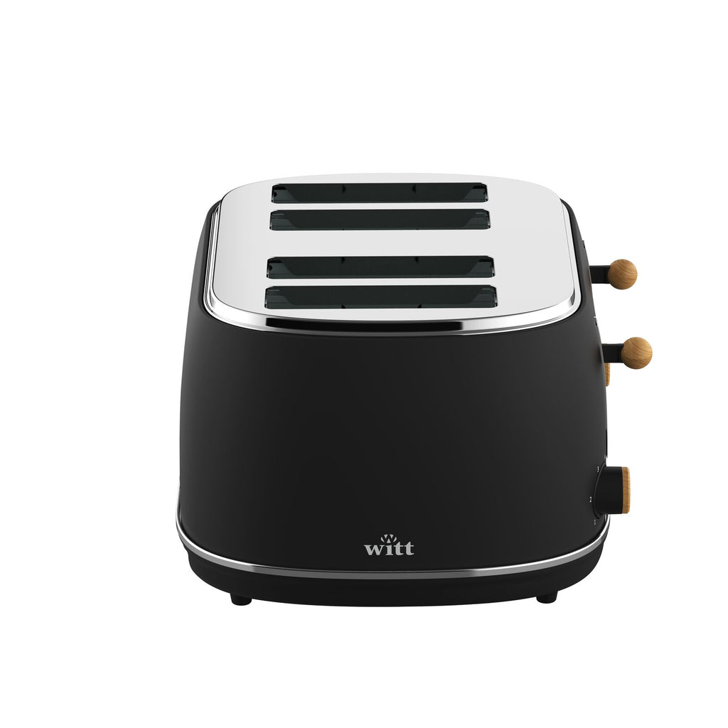 Witt Premium 4-skivers Brødrister Tre Svart