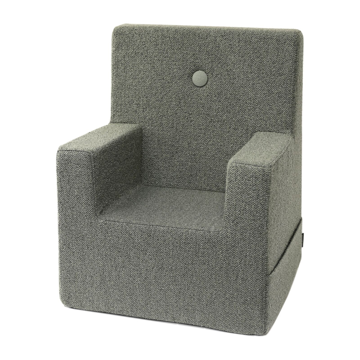 By KlipKlap KK Lasten Tuoli XL, pölyisen vihreä bouclé, vaaleanvihreä