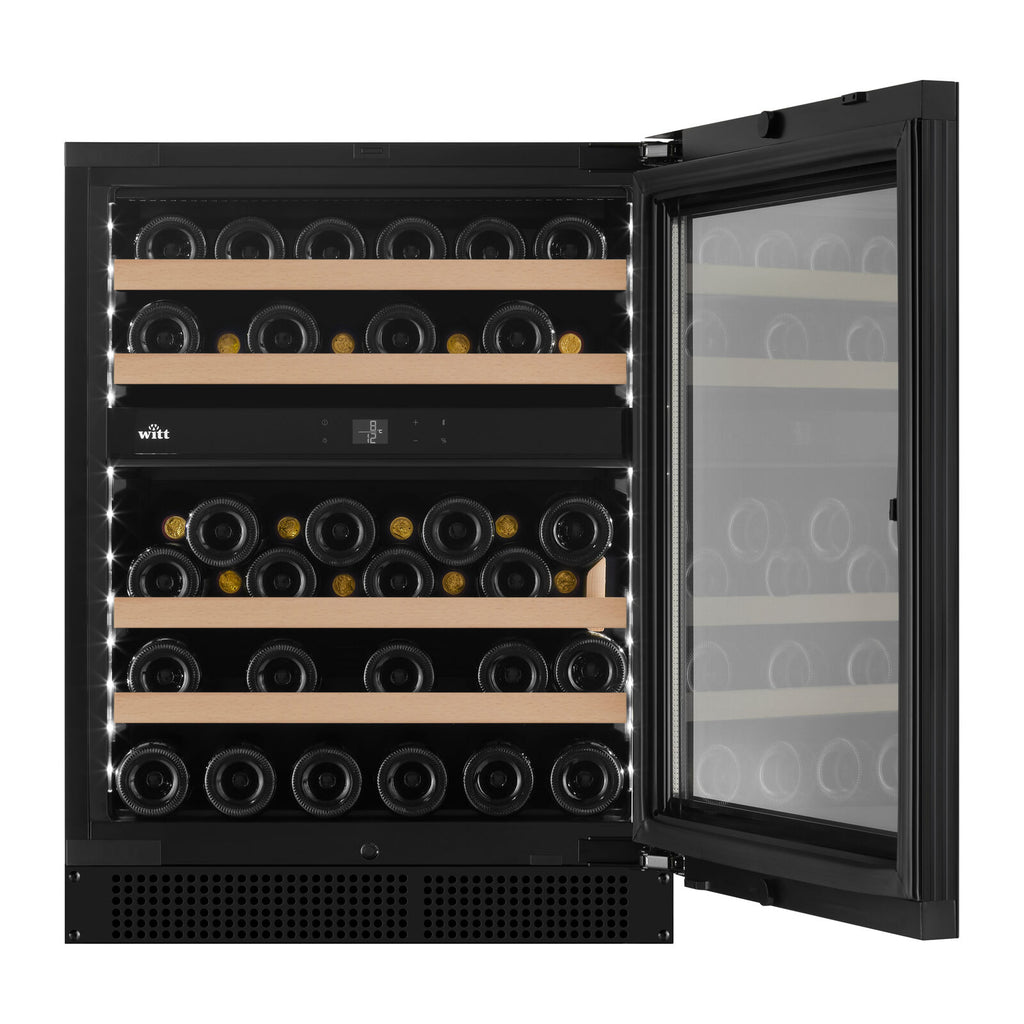 Witt WU6070P-2B45 Undercounter Wine Black