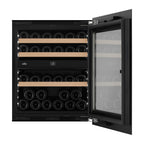 Witt WIU6070P-2B33 Inbouw wijn Zwart