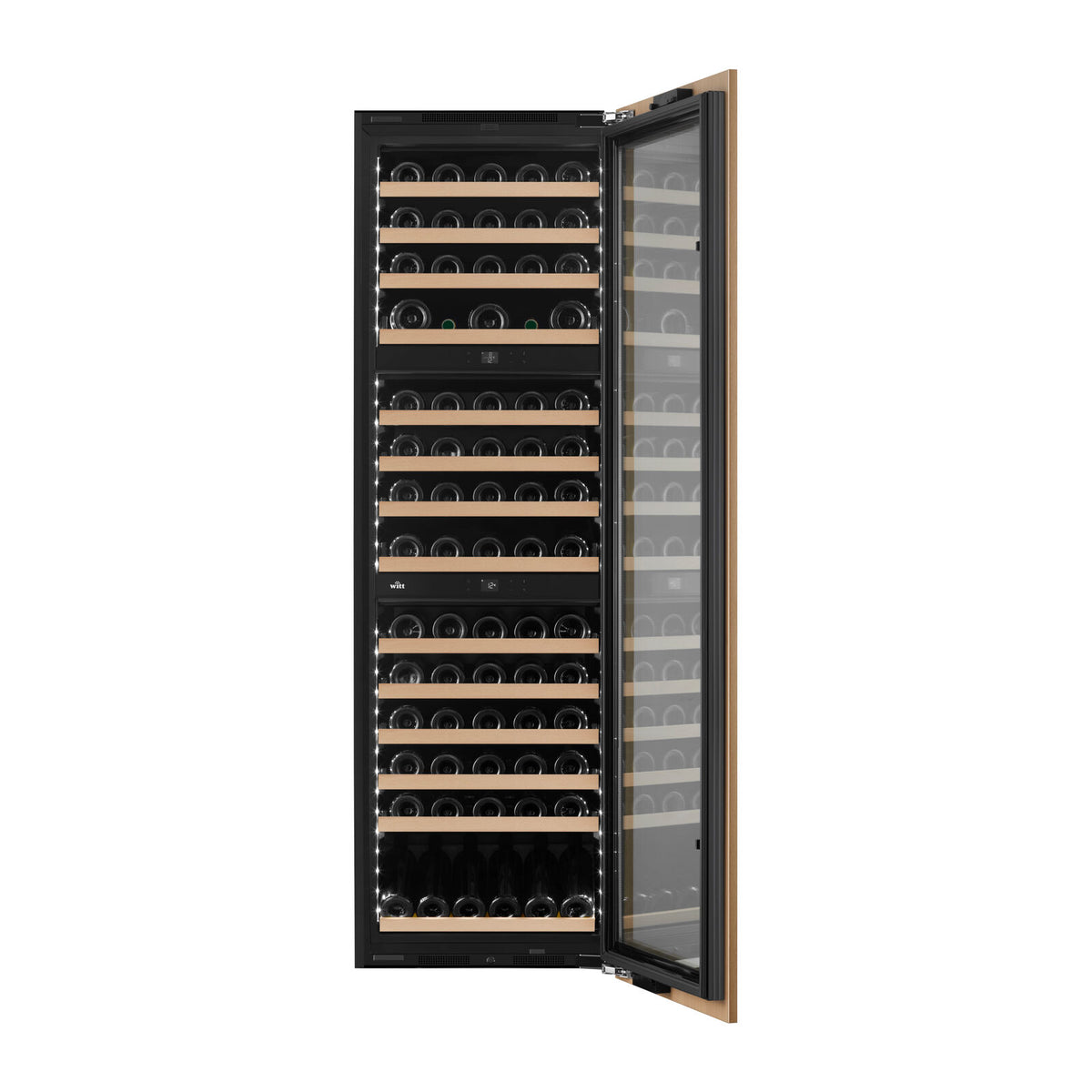 Witt WI60179P-3P95 Eingebauter Weinschrank Schwarz