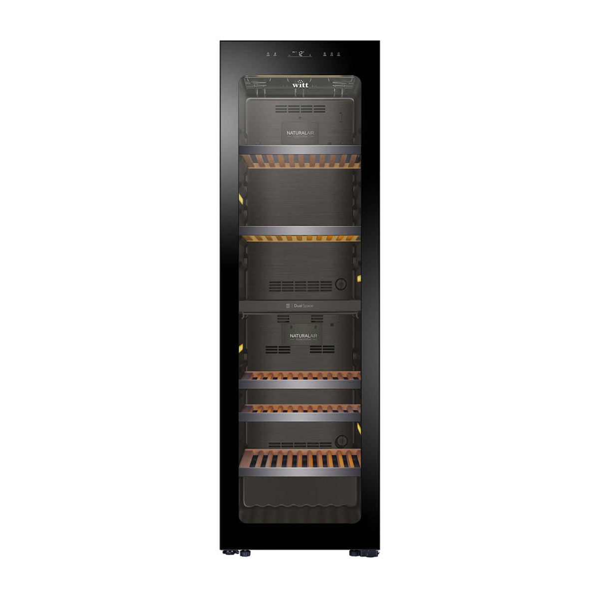 Witt WCF190B219E2 Fristående vin Svart