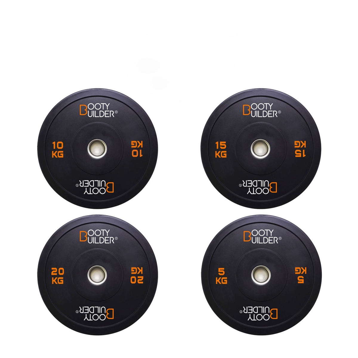 Booty Builder Bumper Plates - Setti Voimaharjoittelukoneisiin Musta