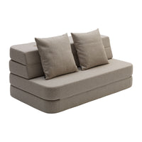 by KlipKlap 3-fällbar soffa 120 cm Beige