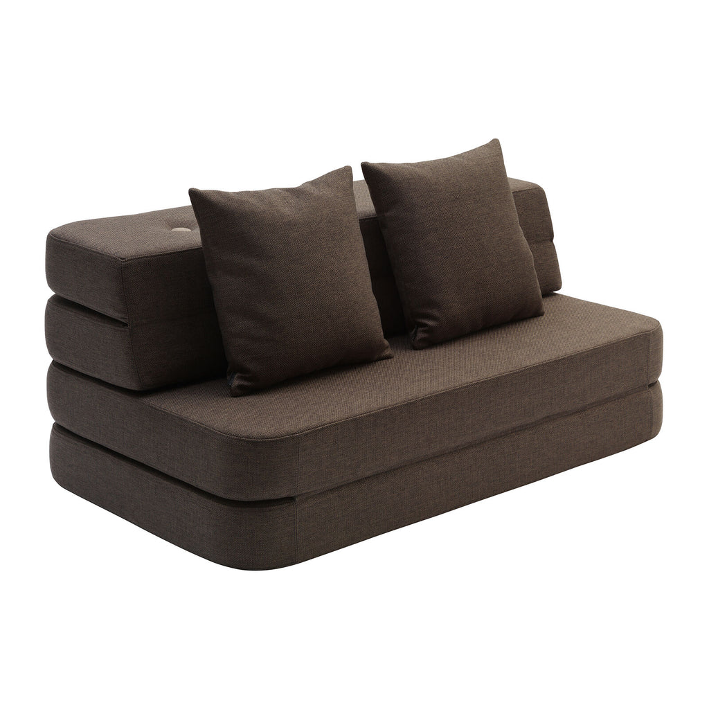 by KlipKlap 3 Fold Sofa 120 cm Brown