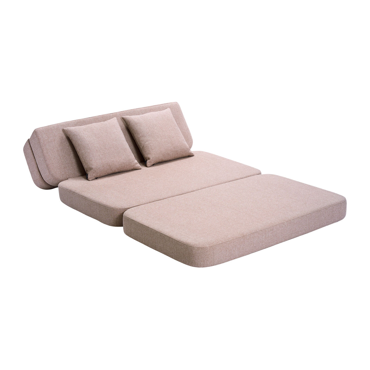 by KlipKlap 3 fold sofa 120 cm Soft Rose