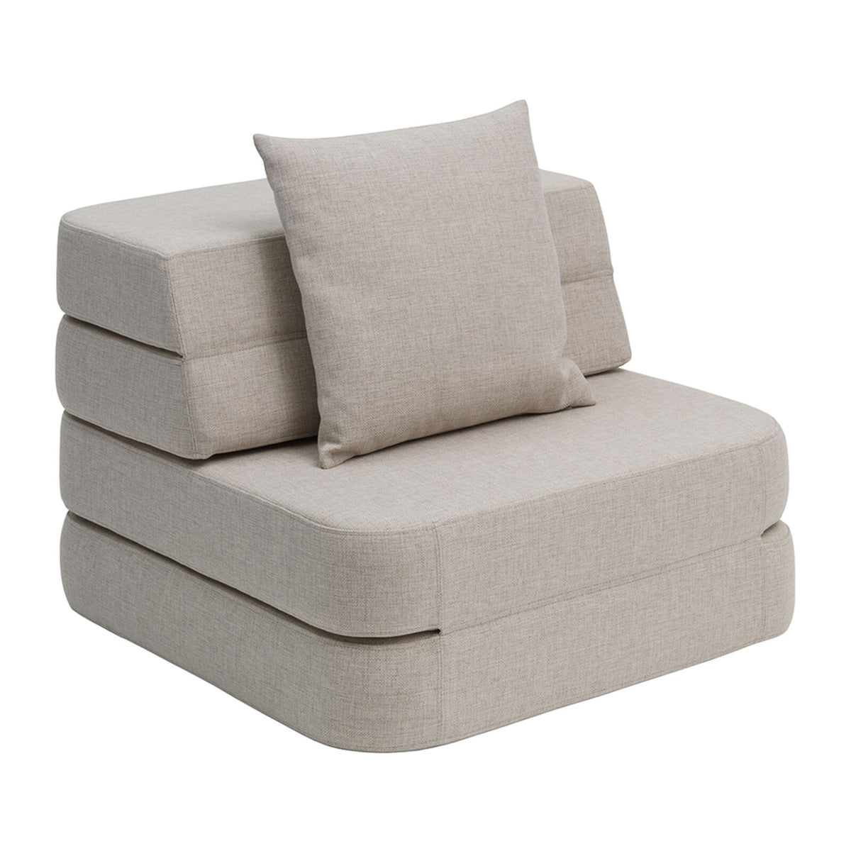 by KlipKlap 3 Fold Sofa Single Beige