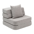 by KlipKlap 3 Fold Sofa Single Multi Grey