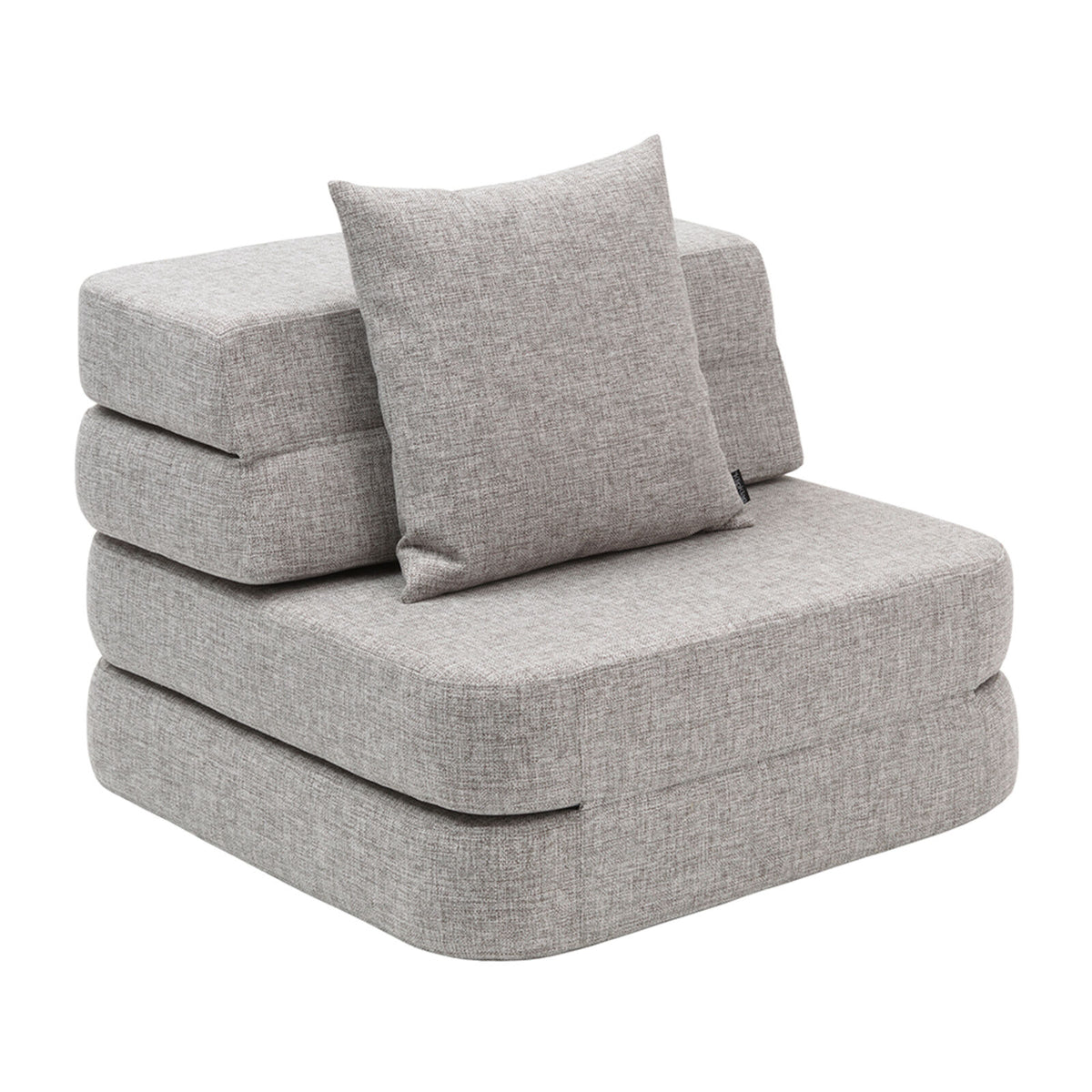 by KlipKlap 3 Fold Sofa Single Multi Grey