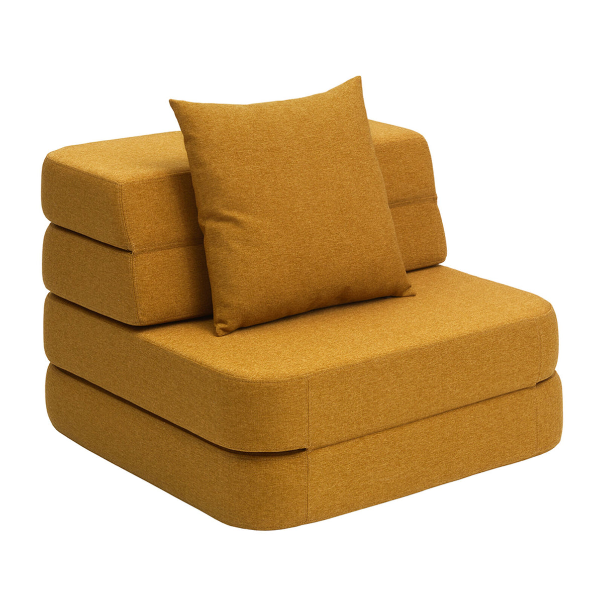 by KlipKlap 3 Fold Sofa Single Sennep