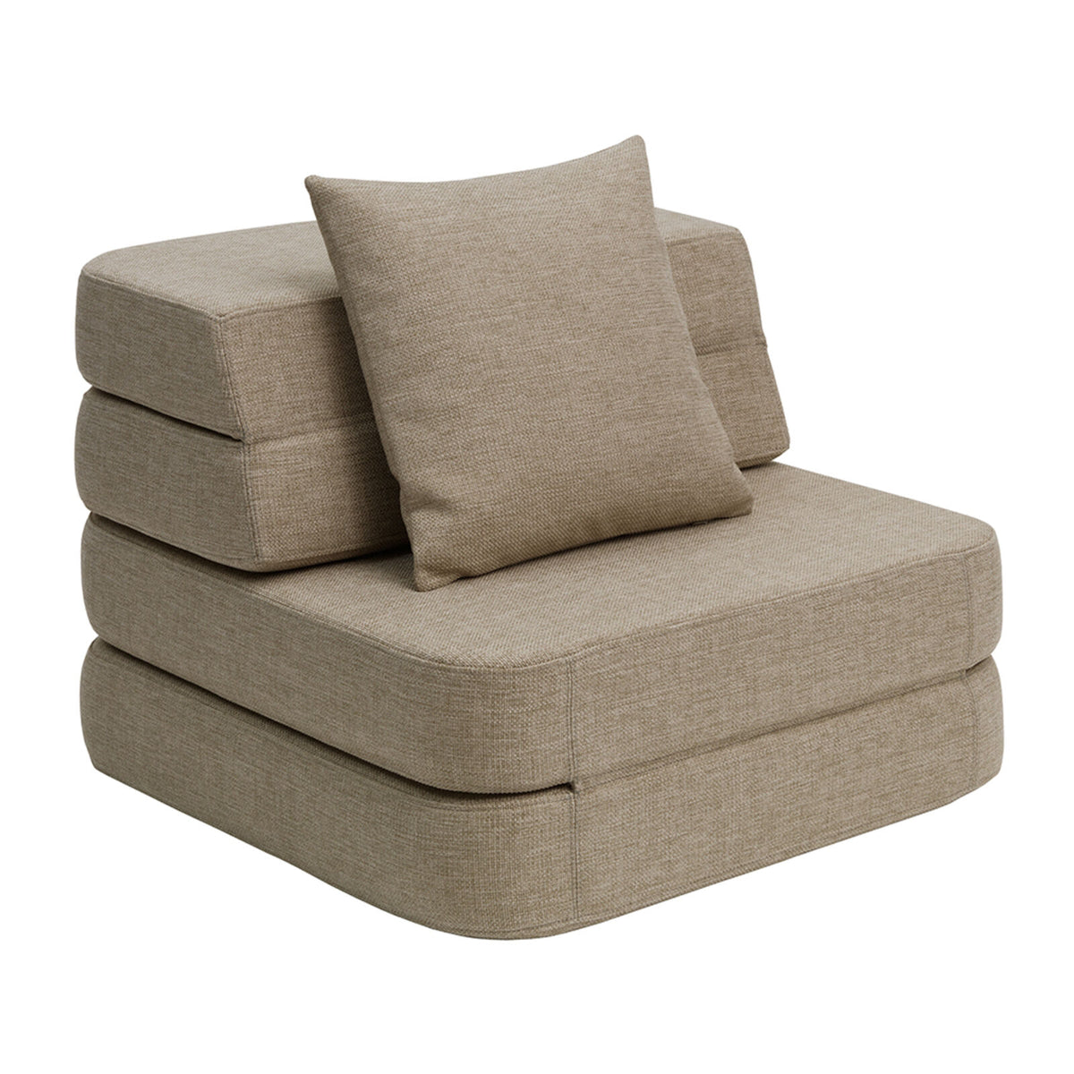 by KlipKlap 3 Fold Sofa Single Sand