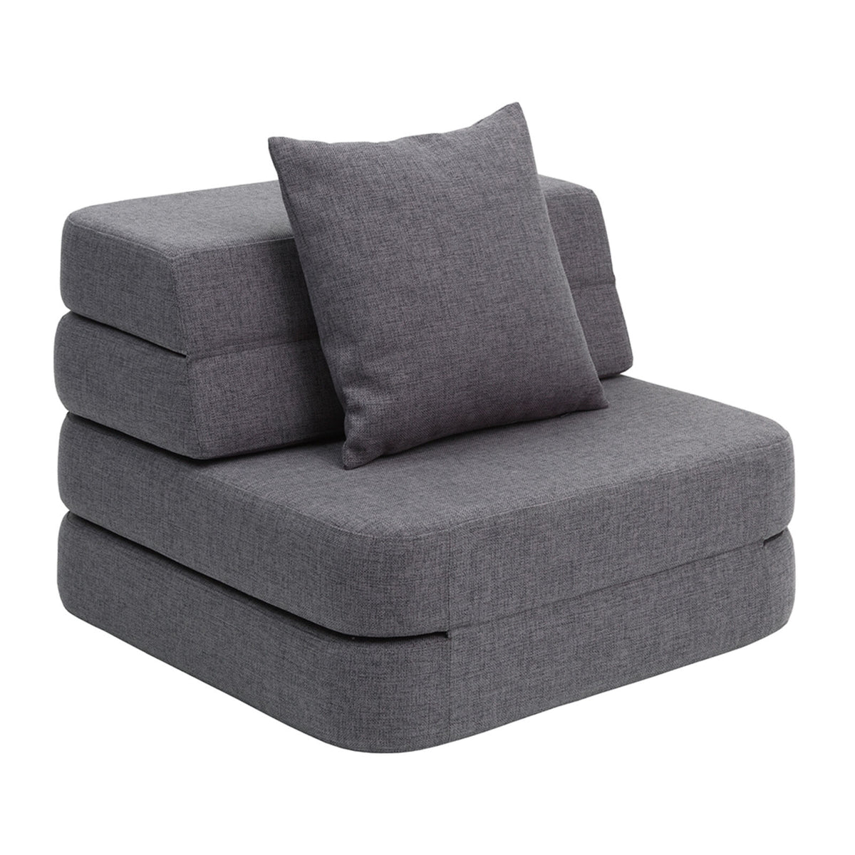 by KlipKlap 3 Fold Sofa Single Soft Blue Grey