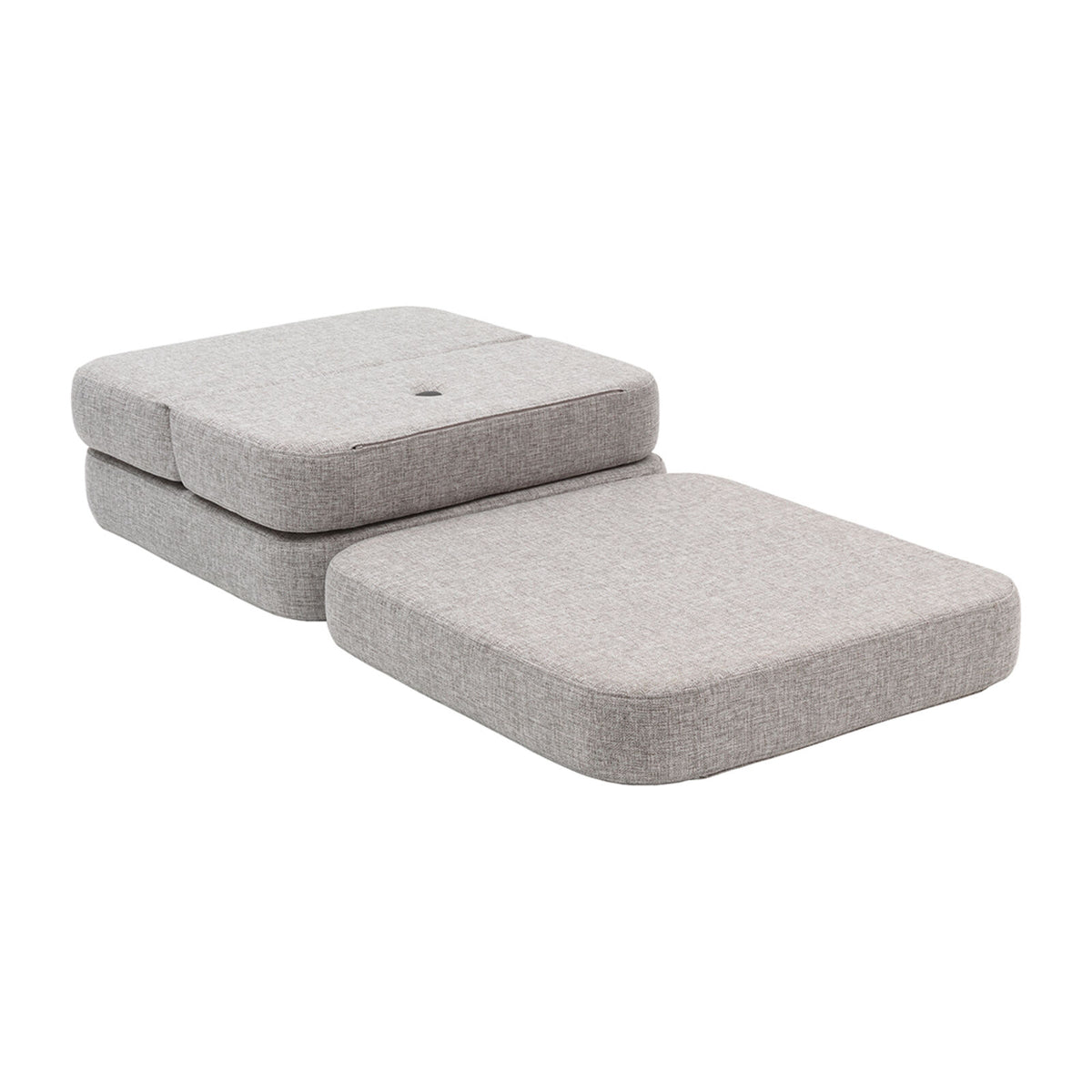 by KlipKlap 3 Fold Sofa Single Soft Multi Grey