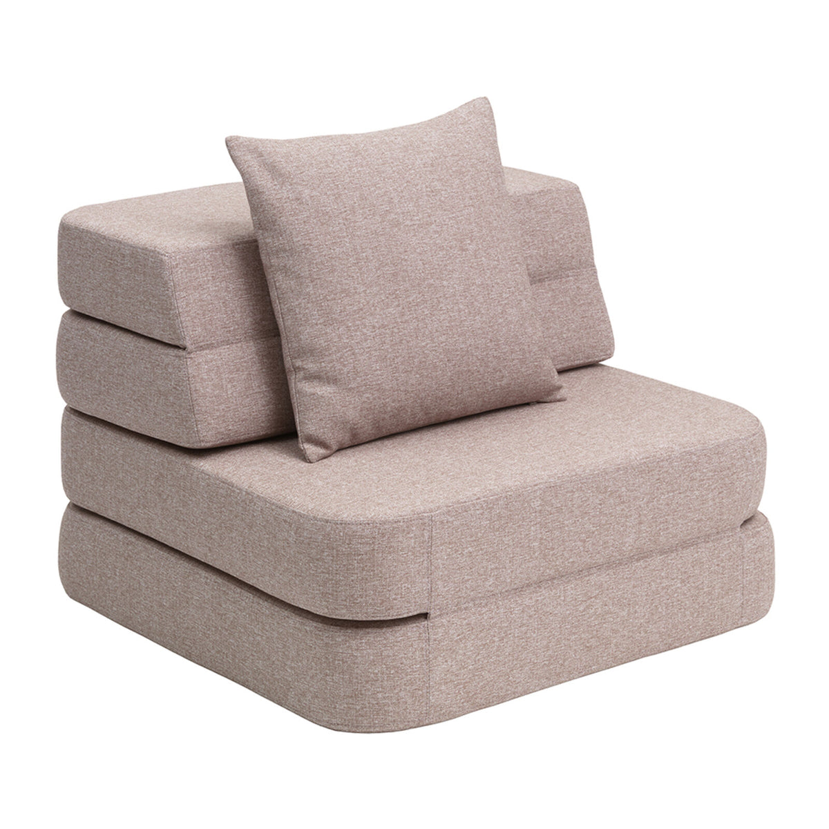 by KlipKlap 3 Fold Sofa Single Soft Rose