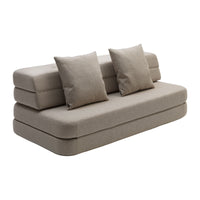 by KlipKlap 3 Fällbar Soffa XL Mjuk 140 cm Beige