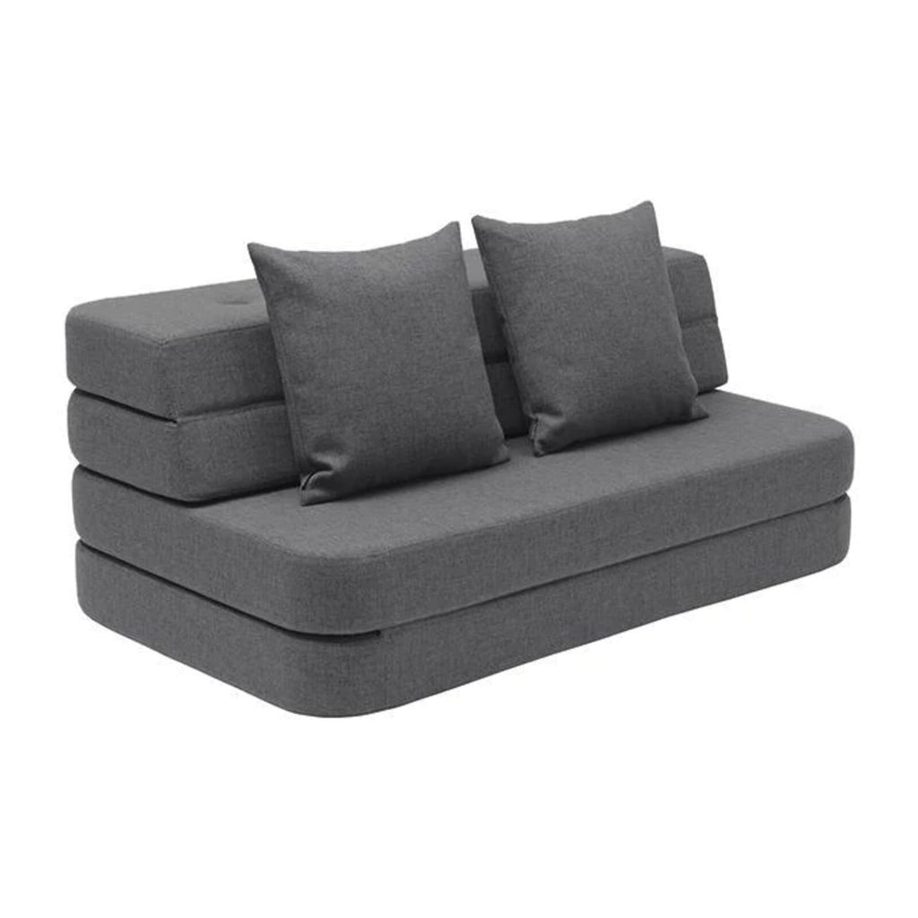 by KlipKlap 3 Fold Sofa XL Soft 140 cm Blue Grey